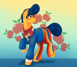 Size: 3348x2896 | Tagged: safe, artist:shamy-crist, imported from derpibooru, earth pony, pony, clothes, gradient background, pants, ponified, solo, wally darling, welcome home