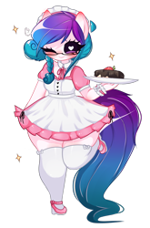 Size: 1890x2872 | Tagged: safe, artist:arwencuack, imported from derpibooru, anthro, earth pony, advertisement, clothes, commission, commission info, dress, heart, heart eyes, maid, simple background, solo, transparent background, wingding eyes