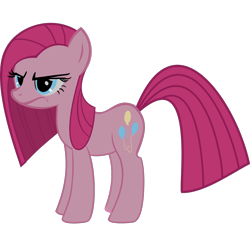 Size: 1126x1024 | Tagged: safe, artist:retroponybro, imported from derpibooru, pinkie pie, earth pony, pony, angry, female, frown, full body, long mane, mare, pinkamena diane pie, pinkie pie is not amused, simple background, solo, three quarter view, transparent background, unamused, vector