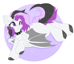 Size: 2244x1956 | Tagged: safe, artist:crysramune, imported from derpibooru, oc, oc:moonstone, bat pony, choker, eyeshadow, makeup