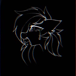 Size: 768x768 | Tagged: safe, artist:coarfdraw, imported from derpibooru, oc, oc:jet blast, pegasus, crying, ear fluff, floppy ears, monochrome, open mouth, screaming, solo, tears of pain, vent art
