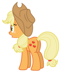 Size: 5956x7058 | Tagged: safe, artist:estories, imported from derpibooru, applejack, pony, absurd resolution, butt, hat, plot, quadrupedal, simple background, solo, transparent background, vector