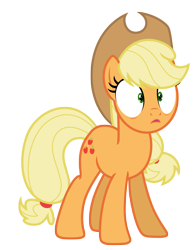 Size: 5415x7000 | Tagged: safe, artist:estories, imported from derpibooru, applejack, pony, absurd resolution, applejack is best facemaker, hat, quadrupedal, simple background, solo, transparent background, vector