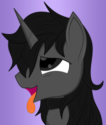 Size: 2864x3392 | Tagged: safe, artist:rugalack moonstar, imported from derpibooru, oc, oc only, oc:rugalack moonstar, pony, unicorn, ahegao, gradient background, male, open mouth, solo, tongue out