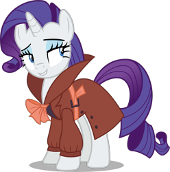 Size: 10049x10115 | Tagged: safe, artist:fruft, imported from derpibooru, rarity, pony, unicorn, rarity investigates, season 5, .svg available, absurd resolution, clothes, detective rarity, female, mare, simple background, smiling, solo, transparent background, vector