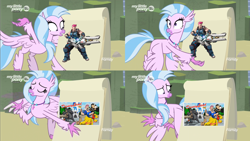 Size: 3840x2160 | Tagged: safe, edit, edited screencap, imported from derpibooru, screencap, silverstream, classical hippogriff, hippogriff, uprooted, mashed, meme, overwatch, silverstream's plan, zarya