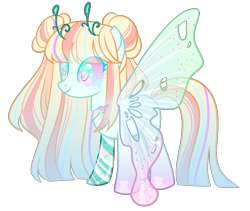 Size: 2878x2432 | Tagged: safe, artist:anno酱w, imported from derpibooru, oc, oc only, butterfly, butterfly pony, fairy, hybrid, base used, butterfly wings, candy, food, simple background, swirly eyes, transparent background, wings
