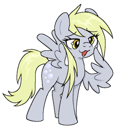 Size: 529x575 | Tagged: safe, artist:muffinz, imported from derpibooru, derpy hooves, pegasus, pony, cute, derpabetes, simple background, solo, white background