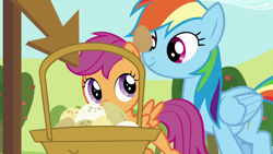 Size: 1280x720 | Tagged: safe, imported from derpibooru, screencap, rainbow dash, scootaloo, pony, brotherhooves social