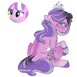 Size: 1000x1000 | Tagged: safe, artist:kazmuun, imported from derpibooru, diamond tiara, earth pony, pony, female, filly, foal, quadrupedal, simple background, solo, transparent background