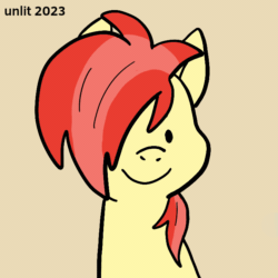 Size: 720x720 | Tagged: safe, artist:unlit, imported from derpibooru, pony, animated, commission, drool, gif, licking, licking the fourth wall, solo, tongue out, ych animation, ych example, ych result, your character here
