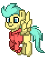 Size: 656x864 | Tagged: safe, artist:topsangtheman, imported from derpibooru, pickle barrel, pegasus, pony, pony town, rainbow roadtrip, animated, colt, foal, male, solo