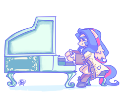 Size: 2350x1900 | Tagged: safe, artist:mannybcadavera, imported from derpibooru, oc, oc:sigvard, pegasus, pony, baroque, harpsichord, long mane male, musical instrument, playing instrument, signature, simple background, solo, white background