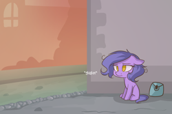 Size: 1280x854 | Tagged: safe, artist:lolepopenon, imported from derpibooru, oc, oc:billie, earth pony, pony, ask billie the kid, ask, bag, saddle bag, solo