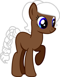 Size: 621x793 | Tagged: safe, artist:andrevus, imported from derpibooru, oc, oc only, oc:soline whitetail, earth pony, pony, blue eyes, brown coat, simple background, solo, tail, transparent background, white mane, white tail