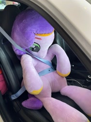 Size: 1536x2048 | Tagged: safe, imported from derpibooru, pipp petals, pegasus, pony, car, g5, irl, photo, plushie