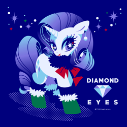 Size: 1500x1500 | Tagged: safe, artist:735illustration, imported from derpibooru, rarity, pony, diamond, lineless, wingding eyes