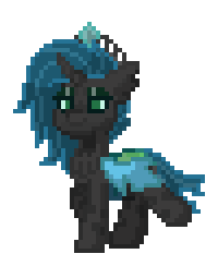 Size: 200x244 | Tagged: safe, imported from derpibooru, queen chrysalis, changeling, changeling queen, pony, pony town, animated, female, g4, gif, pixel art, simple background, solo, transparent background, walk cycle, walking