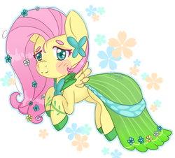 Size: 786x712 | Tagged: safe, artist:derpyvr, imported from derpibooru, fluttershy, pegasus, pony, blush sticker, blushing, clothes, cute, dress, female, gala dress, mare, shyabetes, simple background, solo, transparent background