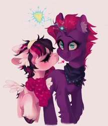 Size: 1762x2048 | Tagged: safe, artist:p0nyplanet, imported from derpibooru, tempest shadow, oc, oc only, oc:oopsie doodle, pony, kissing, shipping