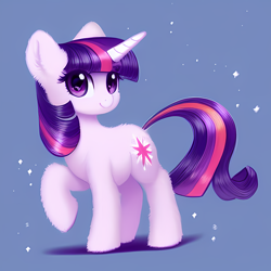 Size: 2048x2048 | Tagged: safe, imported from derpibooru, twilight sparkle, pony, unicorn, ai content, ai generated, g4, generator:purplesmart.ai, generator:stable diffusion, simple background, solo