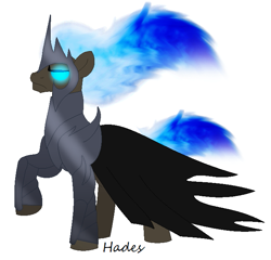 Size: 691x662 | Tagged: safe, artist:harmonicdreemur1308, imported from derpibooru, pony, armor, base used, glowing, glowing eyes, greek mythology, hades, male, mane of fire, ponified, raised hoof, simple background, solo, stallion, white background