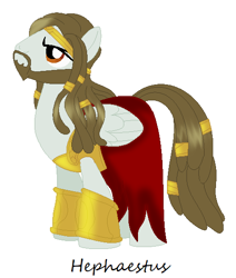 Size: 472x556 | Tagged: safe, artist:harmonicdreemur1308, imported from derpibooru, oc, pegasus, pony, base used, beard, clothes, dress, facial hair, greek mythology, hephaestus, pegasus oc, ponified, simple background, solo, white background