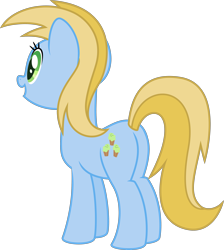 Size: 3000x3355 | Tagged: safe, artist:sollace, derpibooru exclusive, imported from derpibooru, buttercream, earth pony, pony, friendship is magic, .svg available, background pony, butt, cute, facing away, female, mare, plot, solo, sundowner, vector