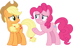 Size: 4803x3000 | Tagged: safe, artist:cloudy glow, imported from derpibooru, applejack, pinkie pie, pony, the beginning of the end, .ai available, vector