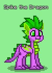 Size: 600x840 | Tagged: safe, imported from derpibooru, spike, dragon, pony, pony town, green background, simple background, solo