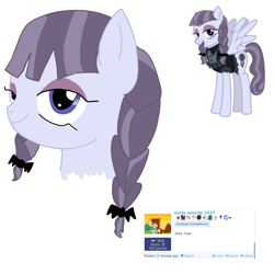 Size: 1000x1000 | Tagged: safe, imported from derpibooru, inky rose, pegasus, pony, drawing, female, goth, head, mare