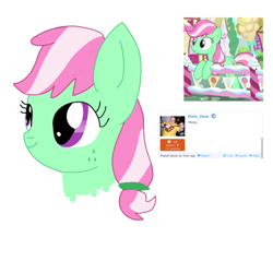 Size: 1000x1000 | Tagged: safe, imported from derpibooru, earth pony, pony, drawing, female, g4, head, mare, minty (g4), solo