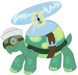 Size: 2804x2729 | Tagged: safe, artist:bumblebun, imported from derpibooru, tank, tortoise, goggles, hat, helicopter, high res, simple background, solo, transparent background