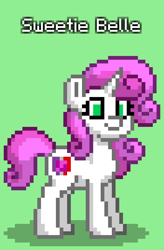 Size: 528x804 | Tagged: safe, imported from derpibooru, sweetie belle, pony, unicorn, pony town, green background, simple background, solo