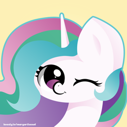 Size: 2200x2200 | Tagged: safe, artist:margaritaenot, imported from derpibooru, princess celestia, alicorn, pony, cute, cutelestia, female, mare, simple background, smiling, solo, vector