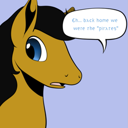 Size: 659x659 | Tagged: safe, artist:darkhestur, imported from derpibooru, oc, oc:dark, pony, ask, looking at you, simple background, speech bubble