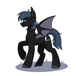 Size: 2048x2048 | Tagged: safe, artist:cottonaime, imported from derpibooru, oc, oc only, oc:shade stardagger, bat pony, pony, male, solo