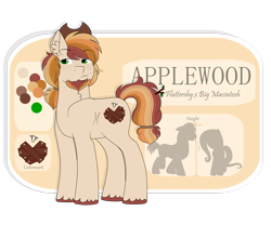 Size: 3000x2500 | Tagged: safe, artist:heyltsblaze, imported from derpibooru, big macintosh, fluttershy, oc, oc:applewood, earth pony, pony, beard, cowboy hat, ear fluff, facial hair, female, fluttermac, hat, male, offspring, parent:big macintosh, parent:fluttershy, parents:fluttermac, reference sheet, shipping, silhouette, simple background, stallion, straight, straw in mouth, transparent background, unshorn fetlocks