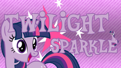 Size: 1920x1080 | Tagged: artist needed, safe, artist:gurugrendo, edit, imported from derpibooru, twilight sparkle, pony, unicorn, abstract background, cutie mark, female, mare, open mouth, open smile, smiling, text, wallpaper, wallpaper edit