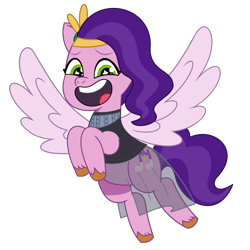 Size: 1920x1920 | Tagged: safe, artist:grapefruit-face, imported from derpibooru, pipp petals, pegasus, pony, adorapipp, clothes, cosplay, costume, cute, g5, implied coloratura, looking at you, my little pony: tell your tale, open mouth, simple background, solo, sparkly eyes, spread wings, transparent background, wingding eyes, wings