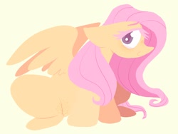 Size: 2048x1536 | Tagged: safe, artist:sunburst1ng, imported from derpibooru, fluttershy, pegasus, pony, female, simple background, solo