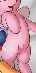 Size: 483x981 | Tagged: safe, artist:fearingfun, edit, imported from derpibooru, pinkie pie, earth pony, pony, belly, cropped, open mouth, pictures of bellies, solo focus