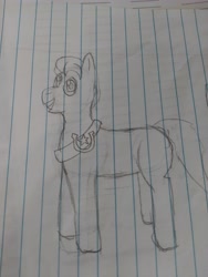 Size: 4608x3456 | Tagged: safe, artist:acid flask, imported from derpibooru, hitch trailblazer, earth pony, pony, art dump, g5, lined paper, looking at you, male, missing cutie mark, palindrome get, paper, sketch, sketch dump, smiling, smiling at you, stallion