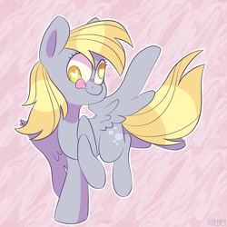 Size: 2048x2048 | Tagged: safe, artist:itssummerok, imported from derpibooru, derpy hooves, pegasus, pony, female, heart, heart eyes, solo, wingding eyes