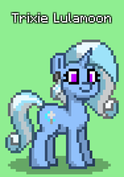 Size: 564x804 | Tagged: safe, imported from derpibooru, trixie, pony, unicorn, pony town, green background, simple background, solo