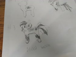 Size: 4608x3456 | Tagged: safe, artist:acid flask, imported from derpibooru, oc, oc:blood moon, bat pony, pony, 2d, art dump, female, happy, long tail, looking forward, mare, paper, sketch, sketch dump, sketchbook, smiling, tail, traditional art