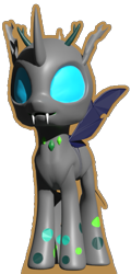 Size: 281x585 | Tagged: safe, imported from derpibooru, changeling, cardboard cutout, reformed