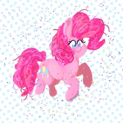 Size: 2000x2000 | Tagged: safe, artist:sunburst1ng, imported from derpibooru, pinkie pie, earth pony, pony, confetti, female, solo