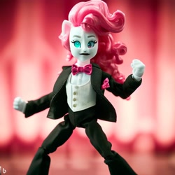 Size: 1024x1024 | Tagged: safe, imported from derpibooru, pinkie pie, human, ai content, ai generated, clothes, dancing, tuxedo