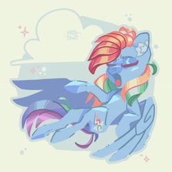 Size: 2822x2822 | Tagged: safe, artist:pastacrylic, imported from derpibooru, rainbow dash, pegasus, pony, open mouth, solo, yawn